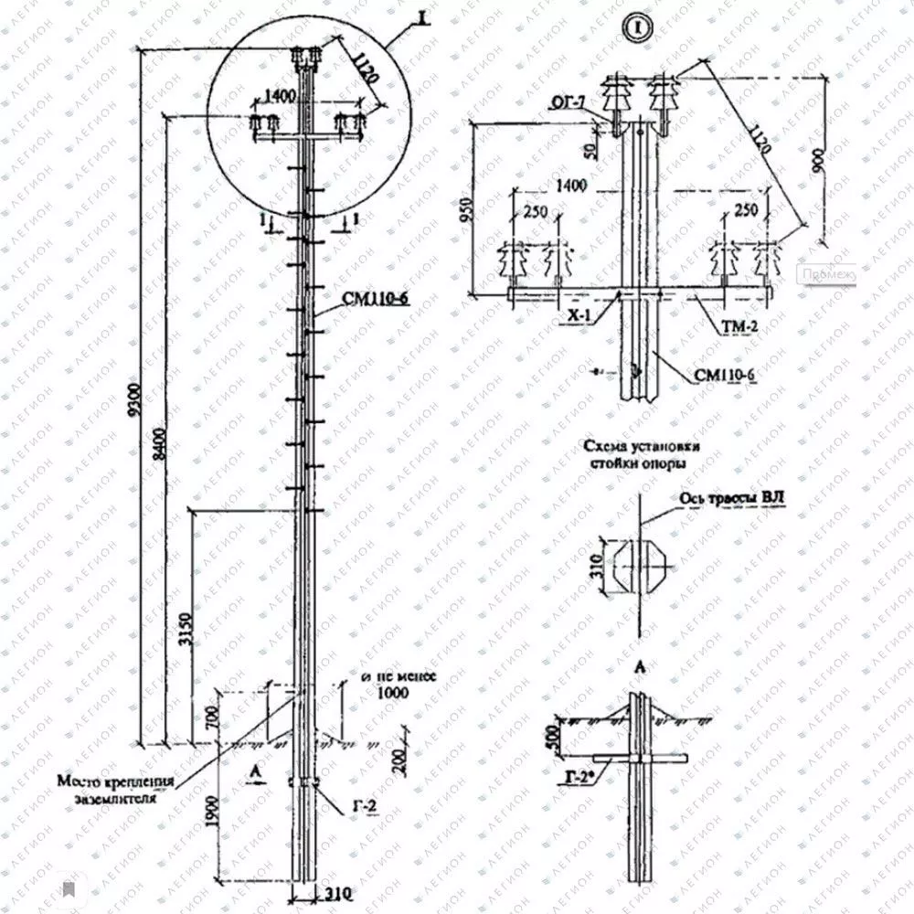 Многогранная опора ПМ10-2