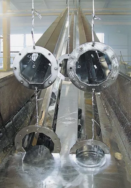 Этапы производства граненой опоры освещения